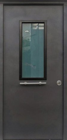 μεταλλικές πόρτες ασφαλείας με τζάμι